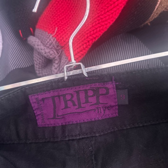 Vintage Tripp NYC Women’s pants black goth bondage convertible wide leg - Picture 8 of 9